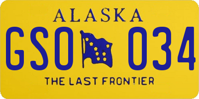 AK license plate GSO034