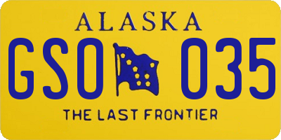 AK license plate GSO035
