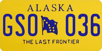 AK license plate GSO036
