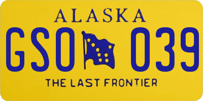 AK license plate GSO039