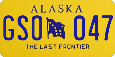 AK license plate GSO047