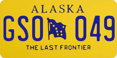AK license plate GSO049