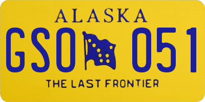 AK license plate GSO051