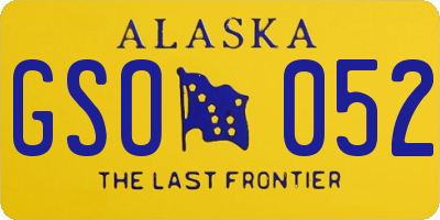 AK license plate GSO052