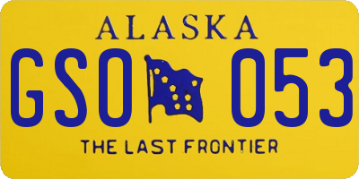 AK license plate GSO053