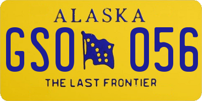 AK license plate GSO056