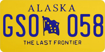 AK license plate GSO058