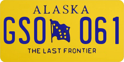 AK license plate GSO061