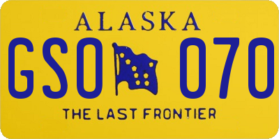 AK license plate GSO070