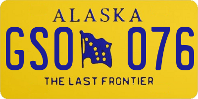 AK license plate GSO076
