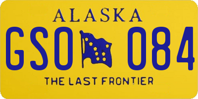 AK license plate GSO084