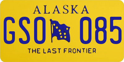 AK license plate GSO085