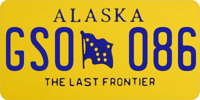 AK license plate GSO086