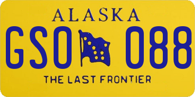 AK license plate GSO088