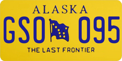 AK license plate GSO095