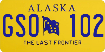 AK license plate GSO102