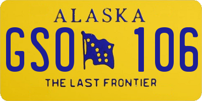 AK license plate GSO106