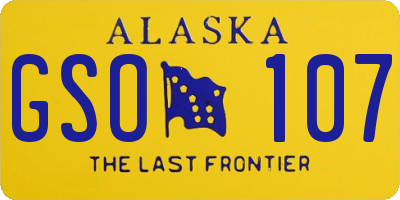 AK license plate GSO107