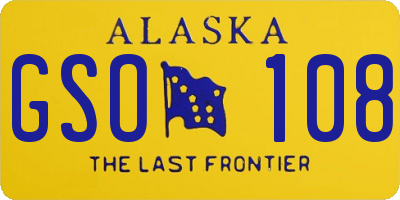AK license plate GSO108