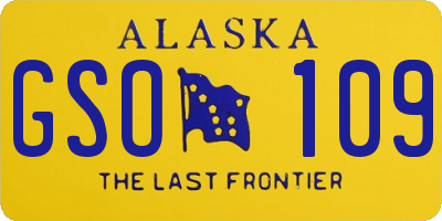 AK license plate GSO109