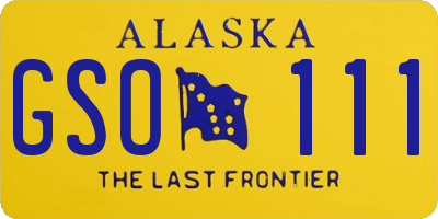 AK license plate GSO111