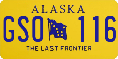 AK license plate GSO116