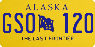 AK license plate GSO120