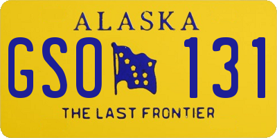 AK license plate GSO131