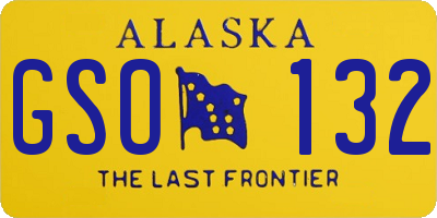 AK license plate GSO132