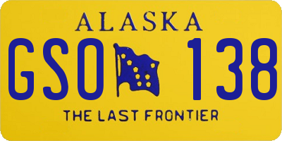 AK license plate GSO138