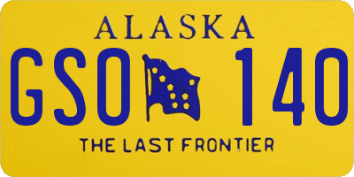AK license plate GSO140