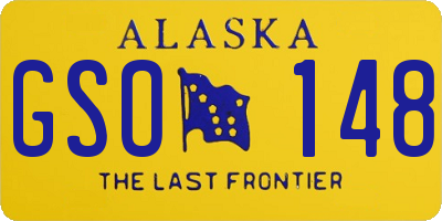 AK license plate GSO148