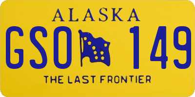 AK license plate GSO149