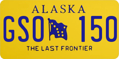 AK license plate GSO150