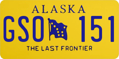 AK license plate GSO151