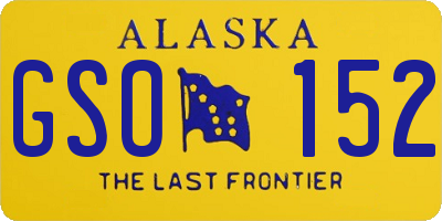 AK license plate GSO152