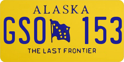 AK license plate GSO153