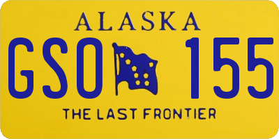AK license plate GSO155