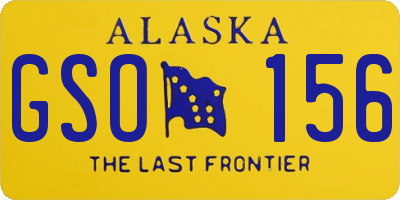 AK license plate GSO156