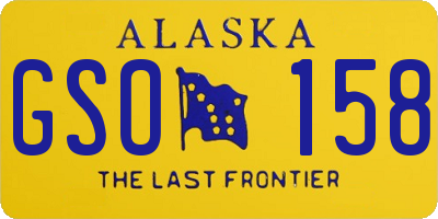AK license plate GSO158