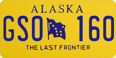 AK license plate GSO160