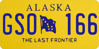 AK license plate GSO166