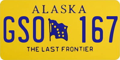AK license plate GSO167