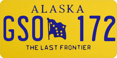 AK license plate GSO172