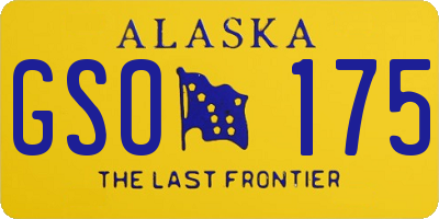 AK license plate GSO175