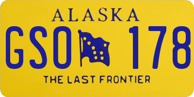 AK license plate GSO178