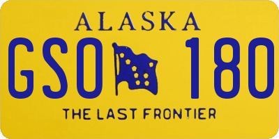 AK license plate GSO180