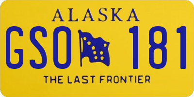 AK license plate GSO181