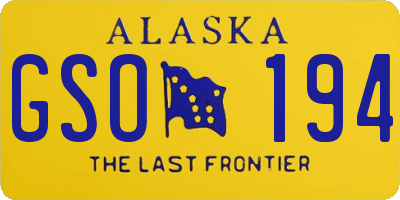 AK license plate GSO194
