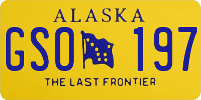 AK license plate GSO197